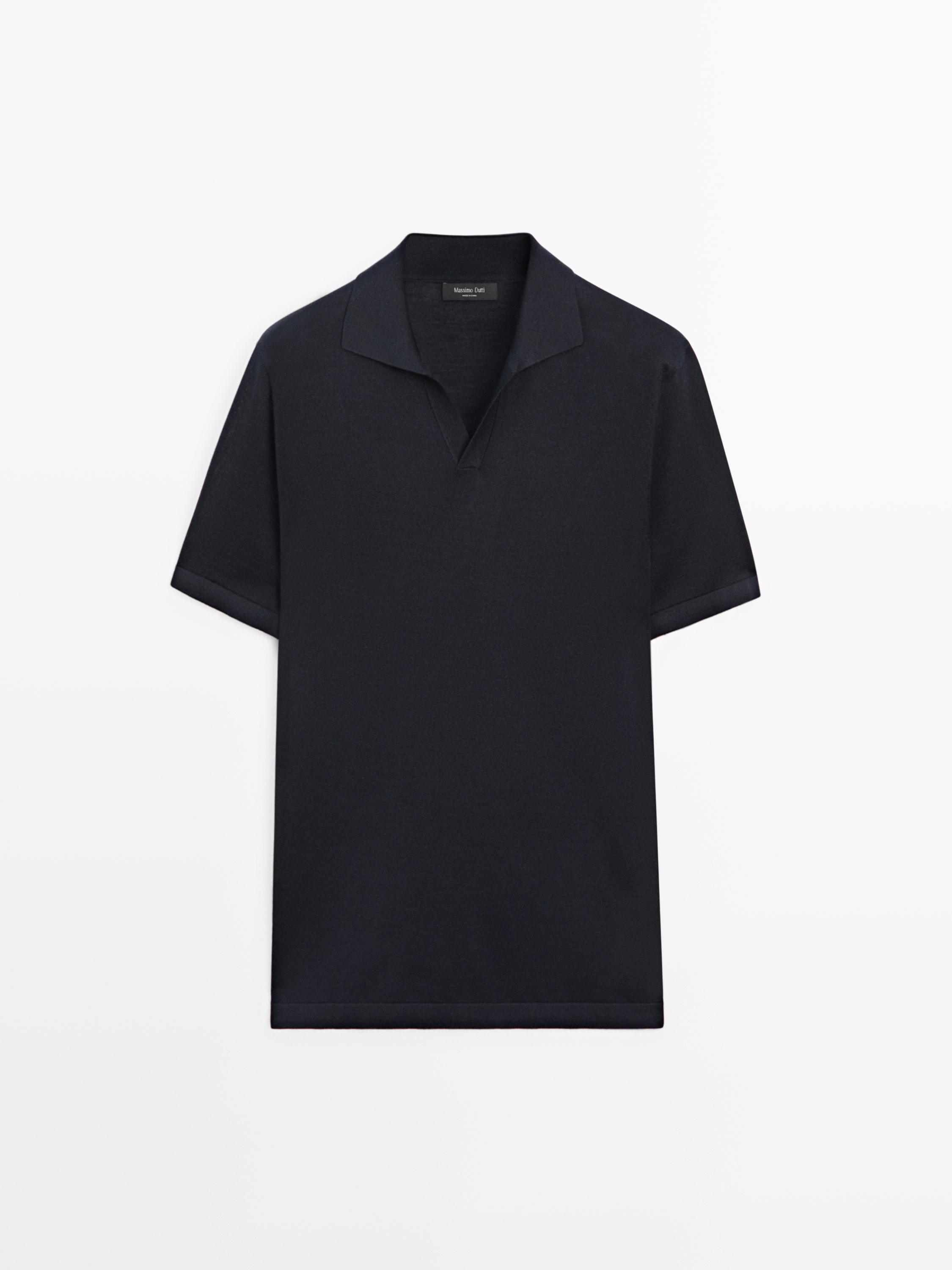 Polo en maille à col V
