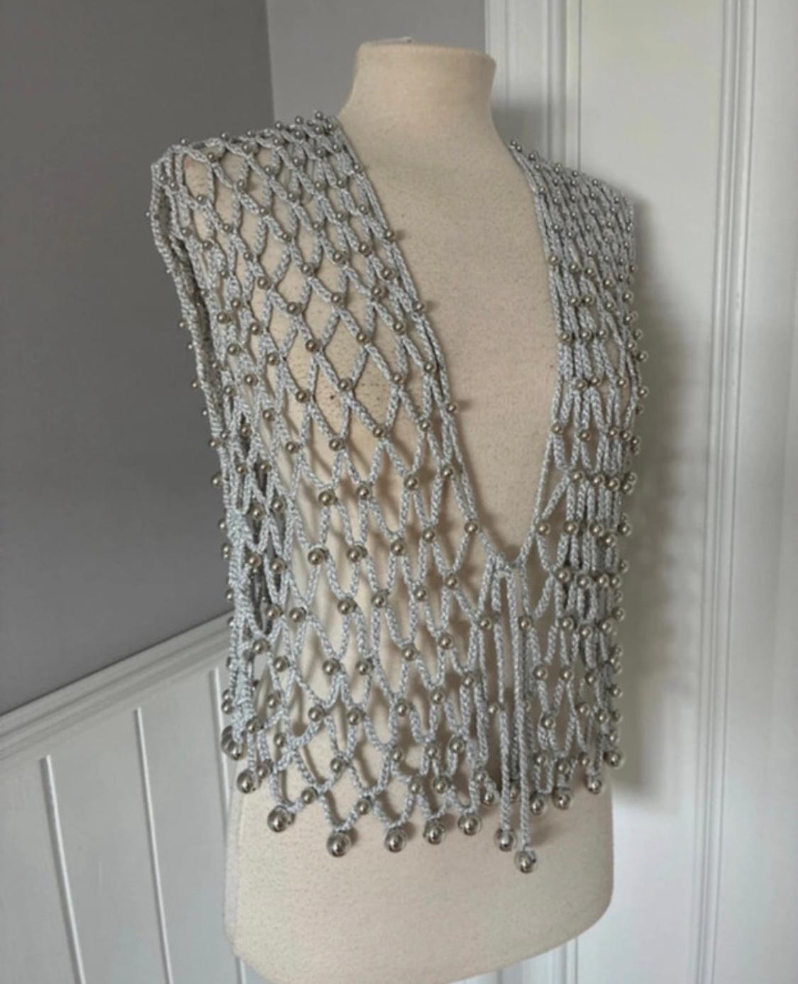 CROCHET TOP WITH METAL BEADS - Image 7