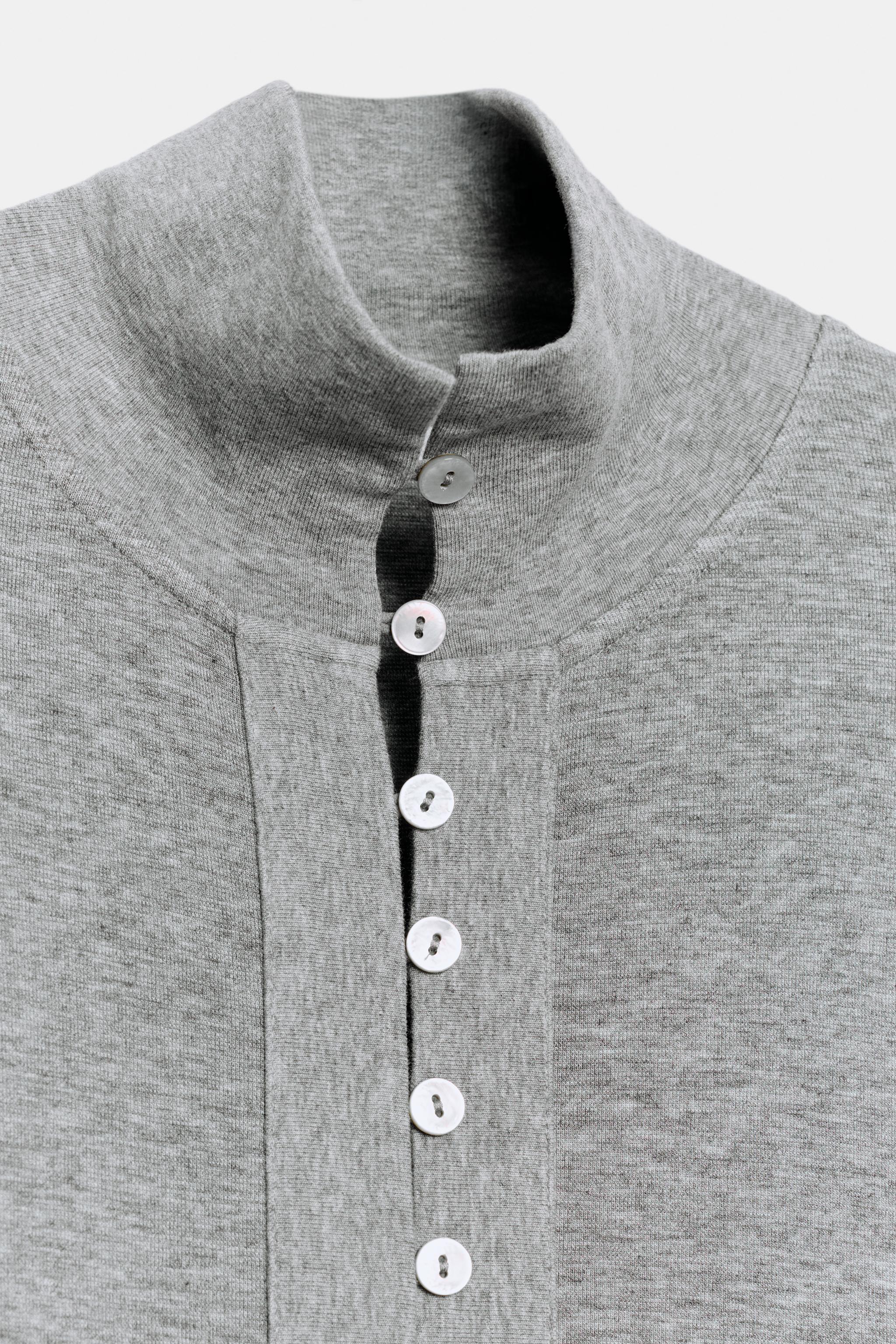 Zara FLOWY BUTTONED JACKET — фото 9
