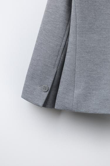 SLIM FIT SUIT BLAZER - Grey by Zara - Image 3