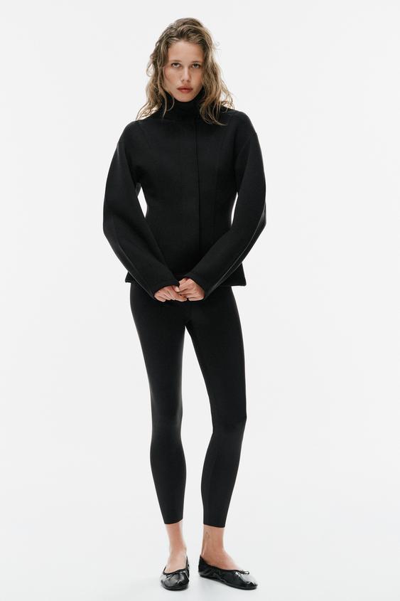 RAISED COLLAR JACKET - Black by Zara - Image 0