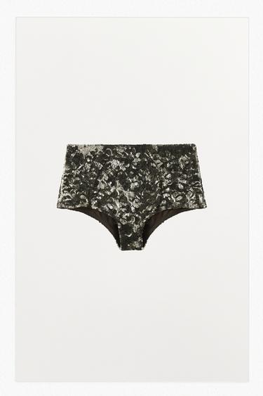 HÖSCHEN MIT PAILLETTEN UND SCHMUCKPERLEN - Silber von Zara