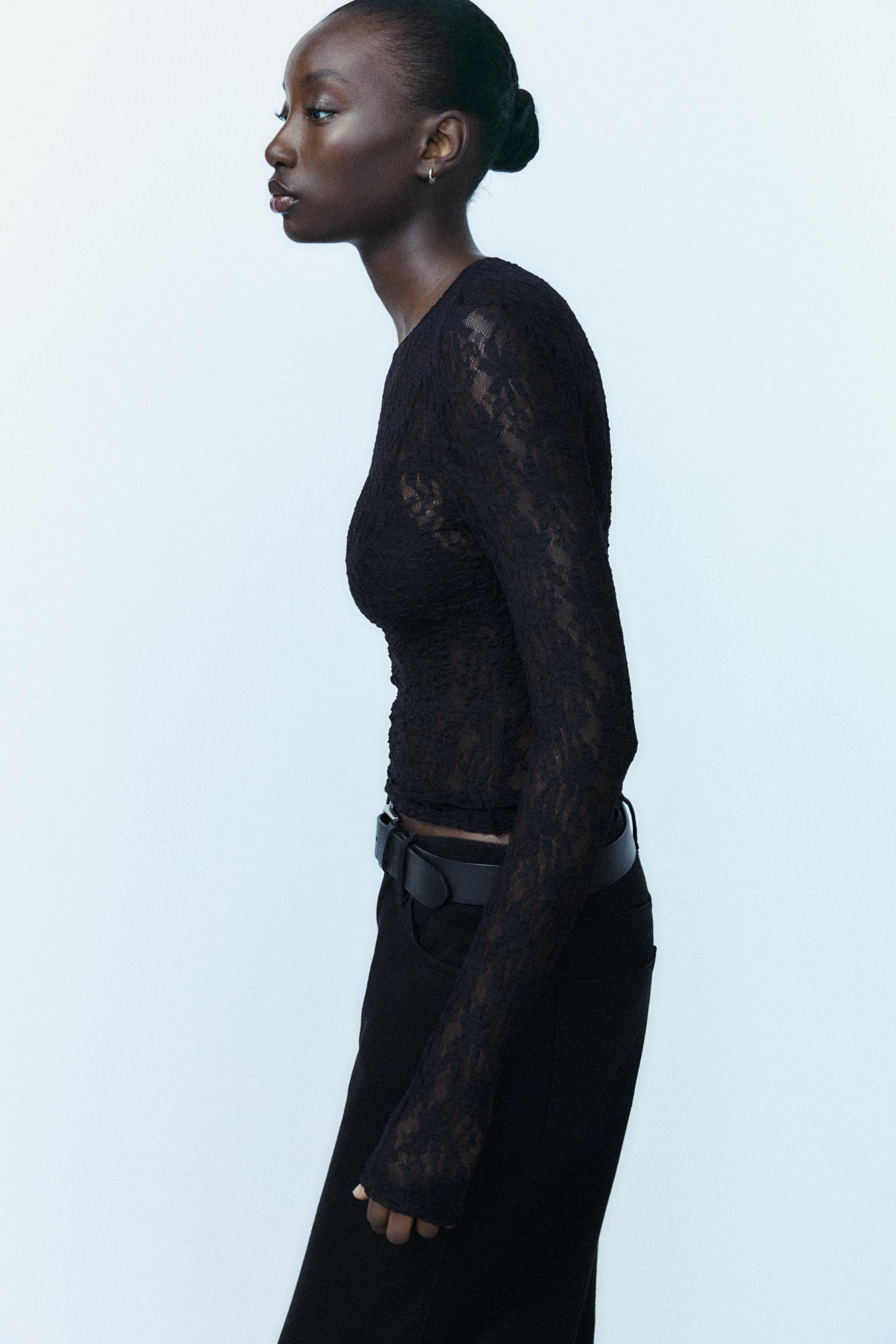 レーストップス - ブラック | ZARA Japan / 日本
