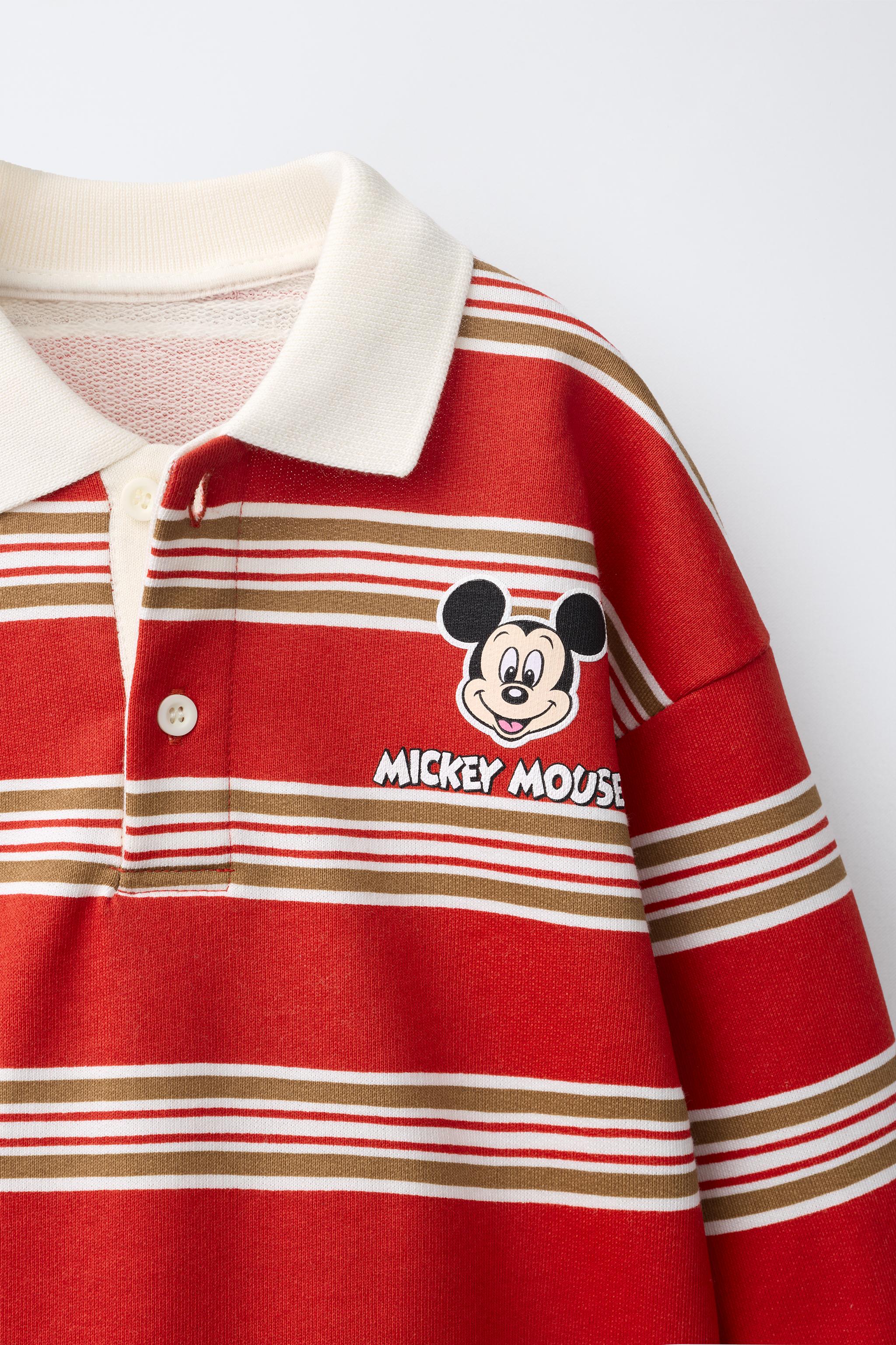 MICKEY MOUSE © DISNEY STRIPED POLO SWEATSHIRT