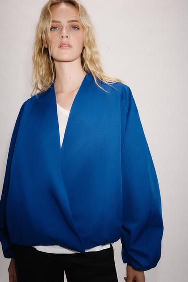 CHAQUETA BOMBER ZW COLLECTION - Azulón de Zara