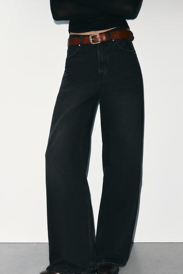 JEANS TRF EXTRA WIDE LEG TAILLE HAUTE - Noir de Zara - Image 3