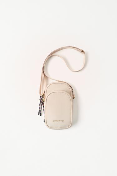 Zara Ekru Beyaz - TEMEL TELEFON ÇANTASI