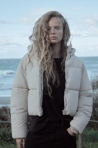 WATER-REPELLENT PUFFER ANORAK - Ecru by Zara
