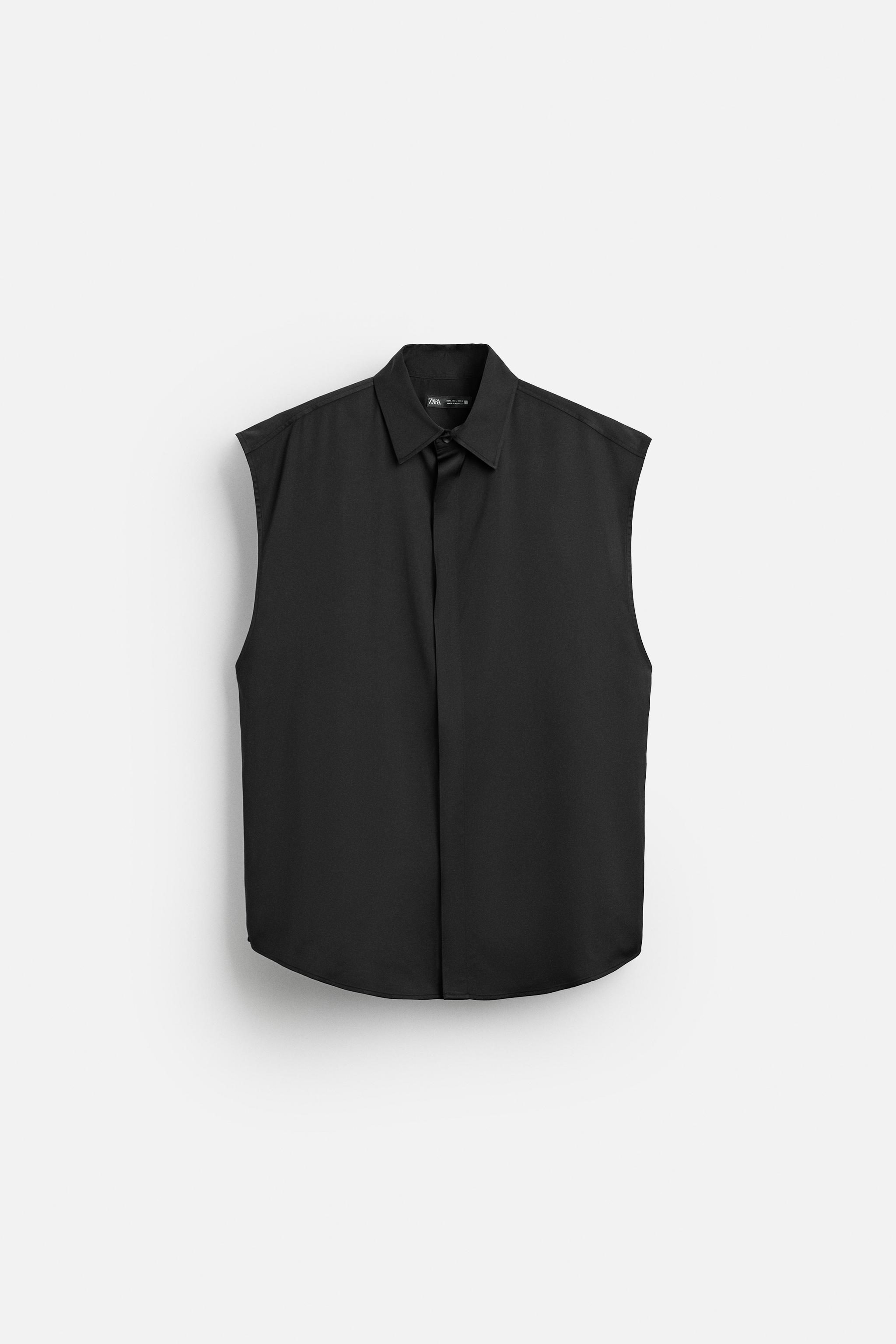 SATIN EFFECT SHIRT - Black | ZARA United States SATIN EFFECT SHIRT - Black | ZARA United States