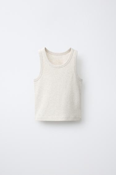 RIBBED MARL TOP - Sand / Marl by Zara - Image 0