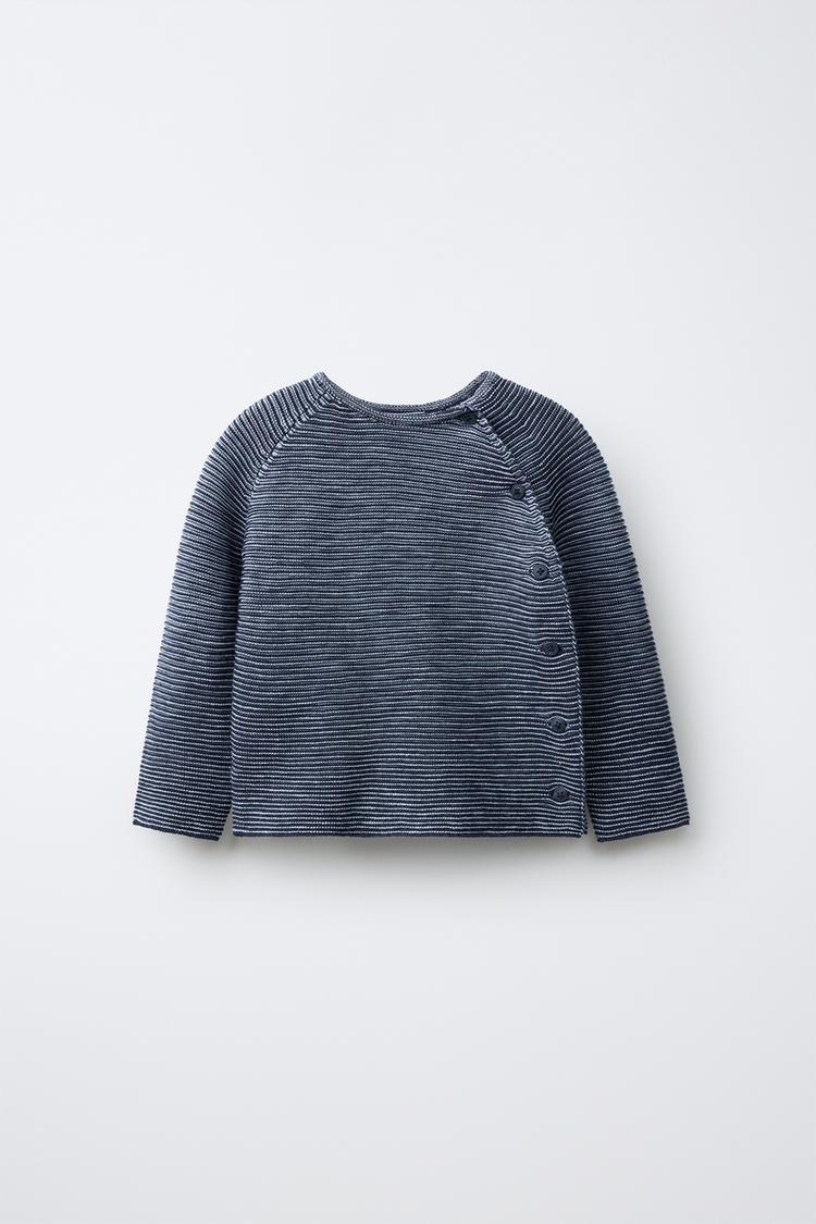 CASHMERE KNIT BONNET — Mid-blue