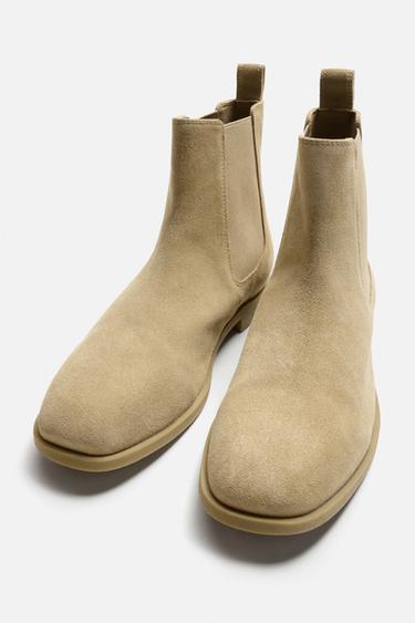 LEATHER CHELSEA BOOTS - Sand Brown by Zara - Image 2