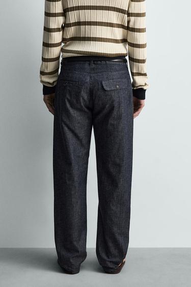 PANTALON REGULAR FIT LÉGER - Bleu / Indigo de Zara - Image 2