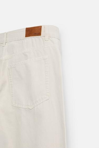 JEAN STRAIGHT FIT RELAXED - Écru de Zara - Image 9