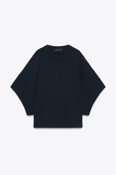 BASIC KNIT SWEATER - Navy blue by Zara - Image 5