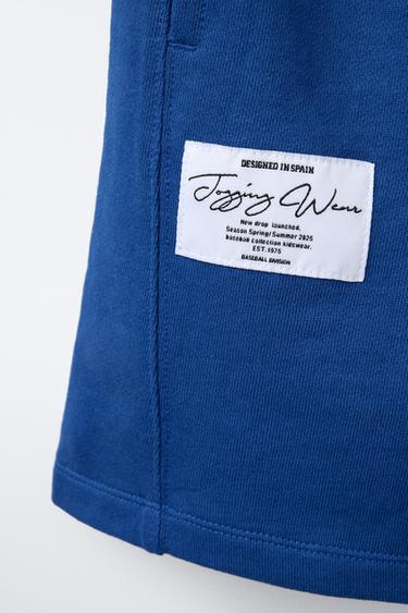 LABEL JOGGING BERMUDA SHORTS - Bluish by Zara - Image 3