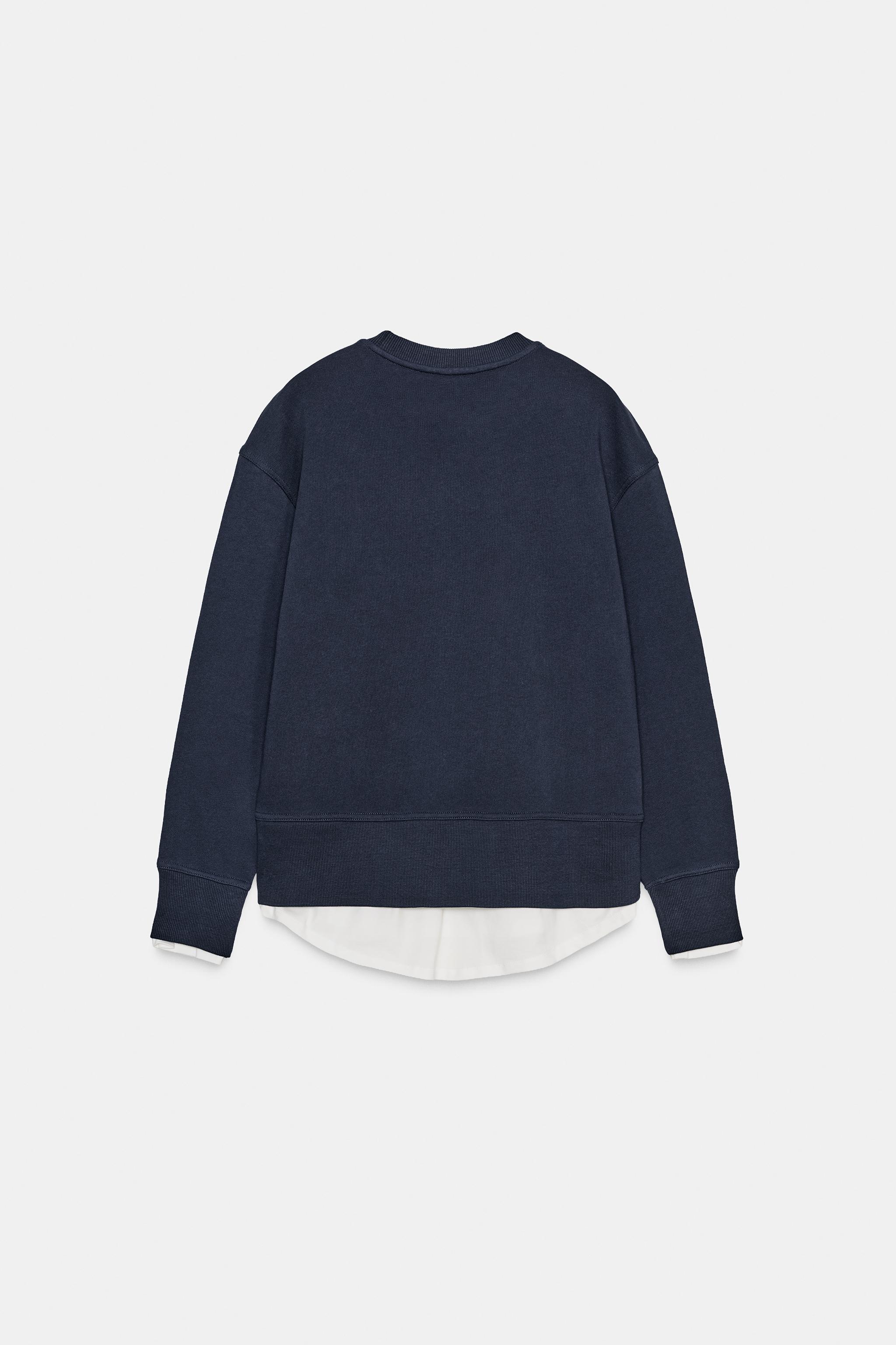 naptime SWEAT NAVYセット COMBINATION PLUSH SWEATSHIRT - Navy blue | ZARA United States