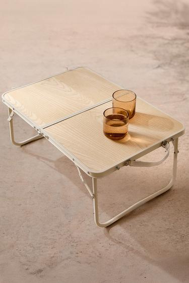 FOLDING BEACH TRAY WITH LEGS - Ivory by Zara