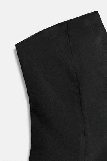 SATIN BANDEAU TOP - Black by Zara - Image 7
