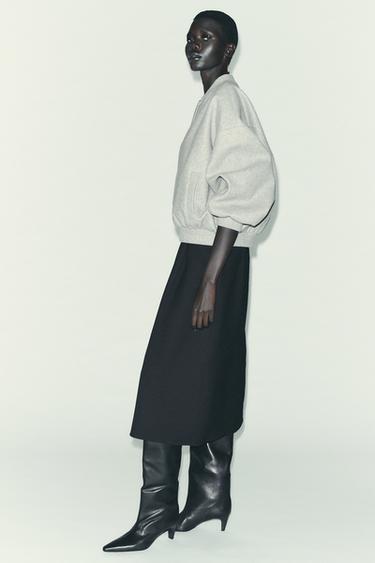 SOFT OVERSIZE BOMBER JACKET - Grey by Zara - Image 4
