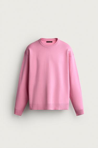 COLORBLOCK RELAXED FIT SWEATER — Pink 1