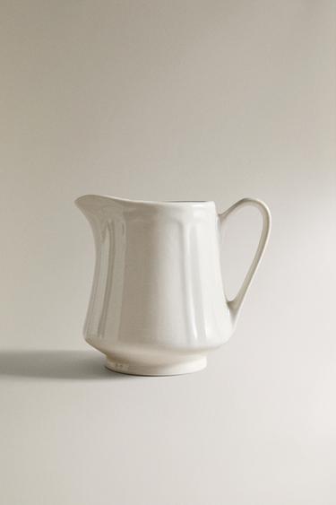 PORCELAIN MILK JUG WITH RAISED PATTERN - White by Zara - Image 0