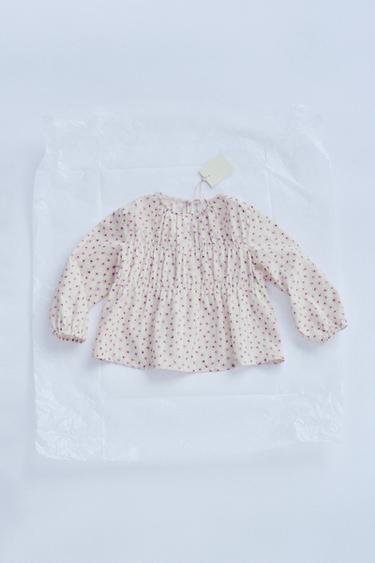 Zara TIMELESS - FLORAL SHIRT - Ecru