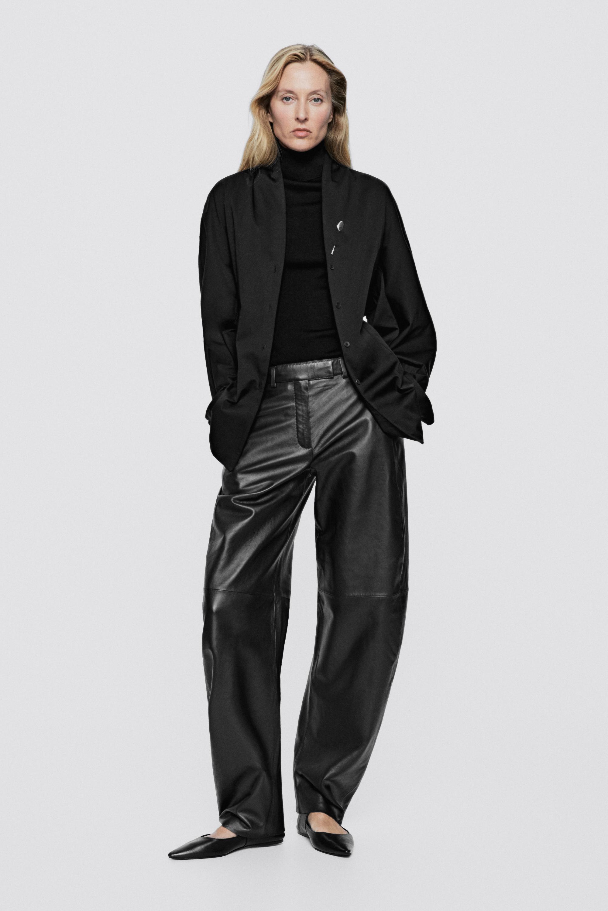 Nappa leather barrel fit pants - LIMITED EDITION