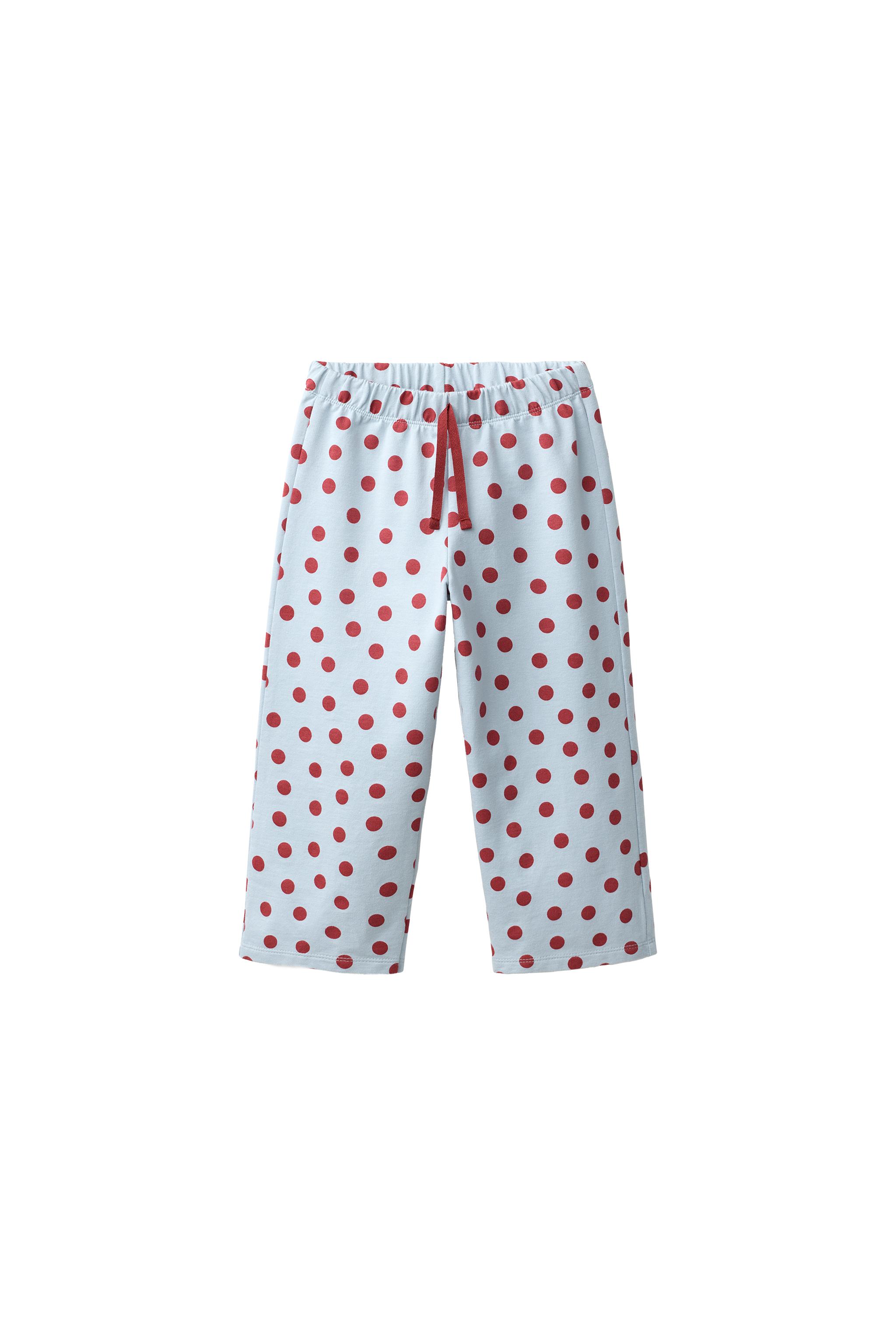 ドットプリント ワイドレッグパンツ - ライトブルー | ZARA Japan / 日本