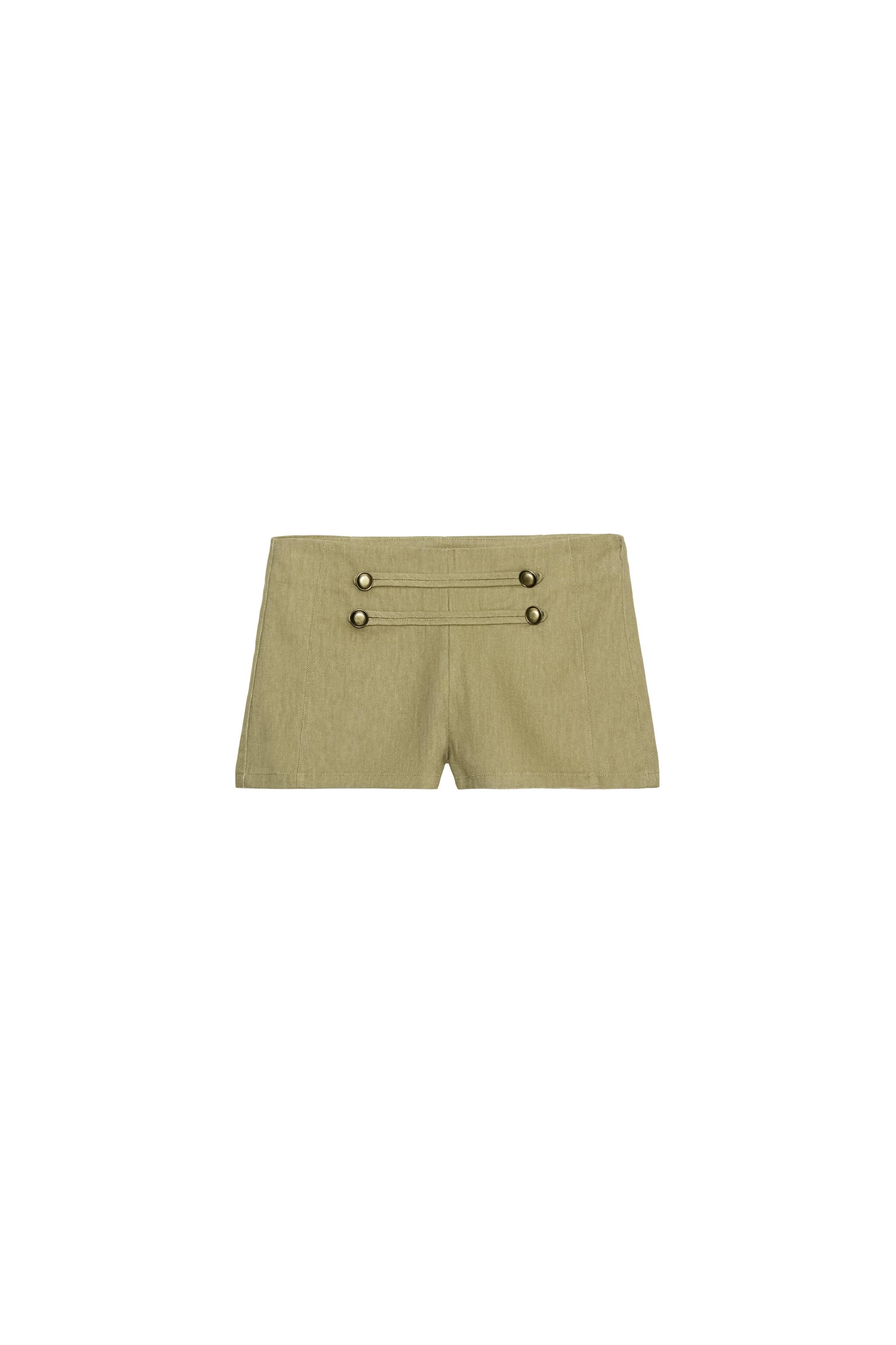 BUTTON MINI SHORTS