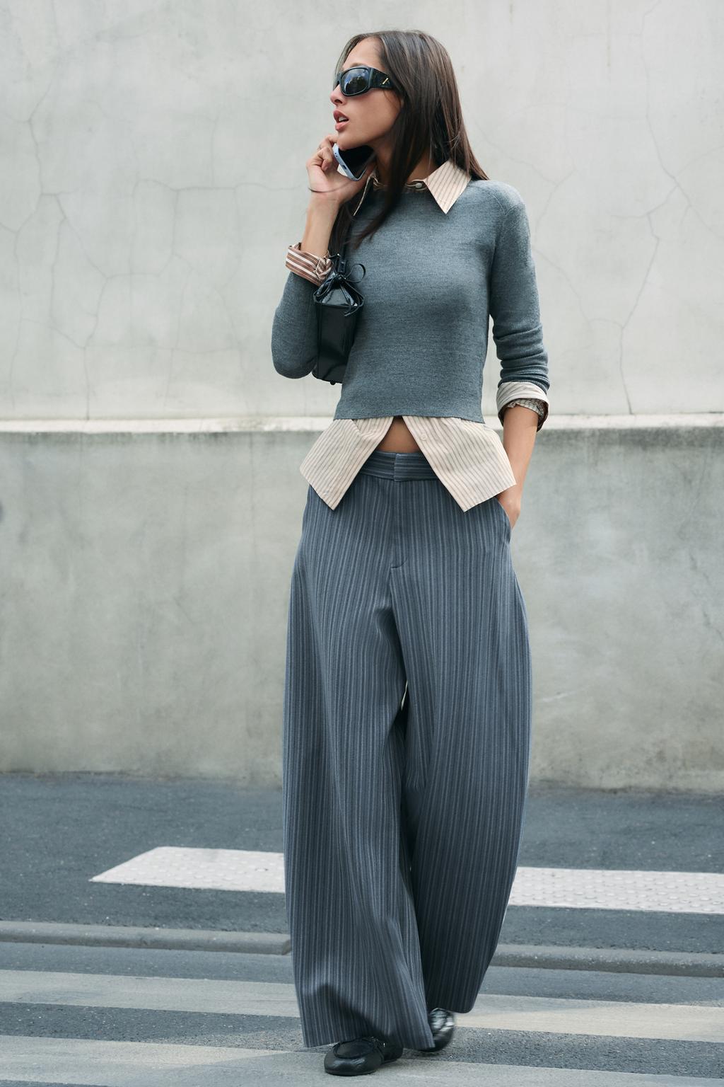 STRIPED BALLOON TROUSERS