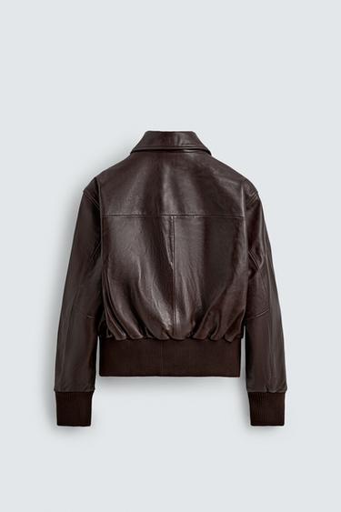 LEATHER LIMITED EDITION JACKET - Brown by Zara - Image 7