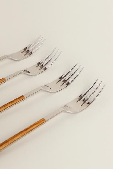 LOT TENEDORES POSTRE MANGO MADERA (LOT DE 4) - Marron de Zara - Image 2