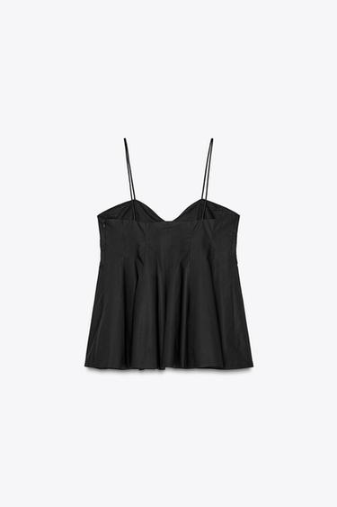 ZW COLLECTION PEPLUM TOP - Black by Zara - Image 2