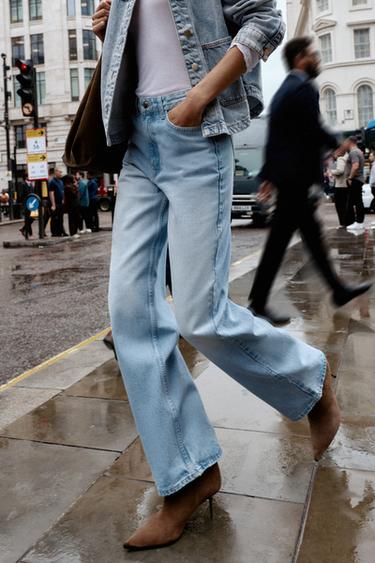 JEANS Z.04 FULL LENGTH HIGH-WAIST - Light blue by Zara - Image 1