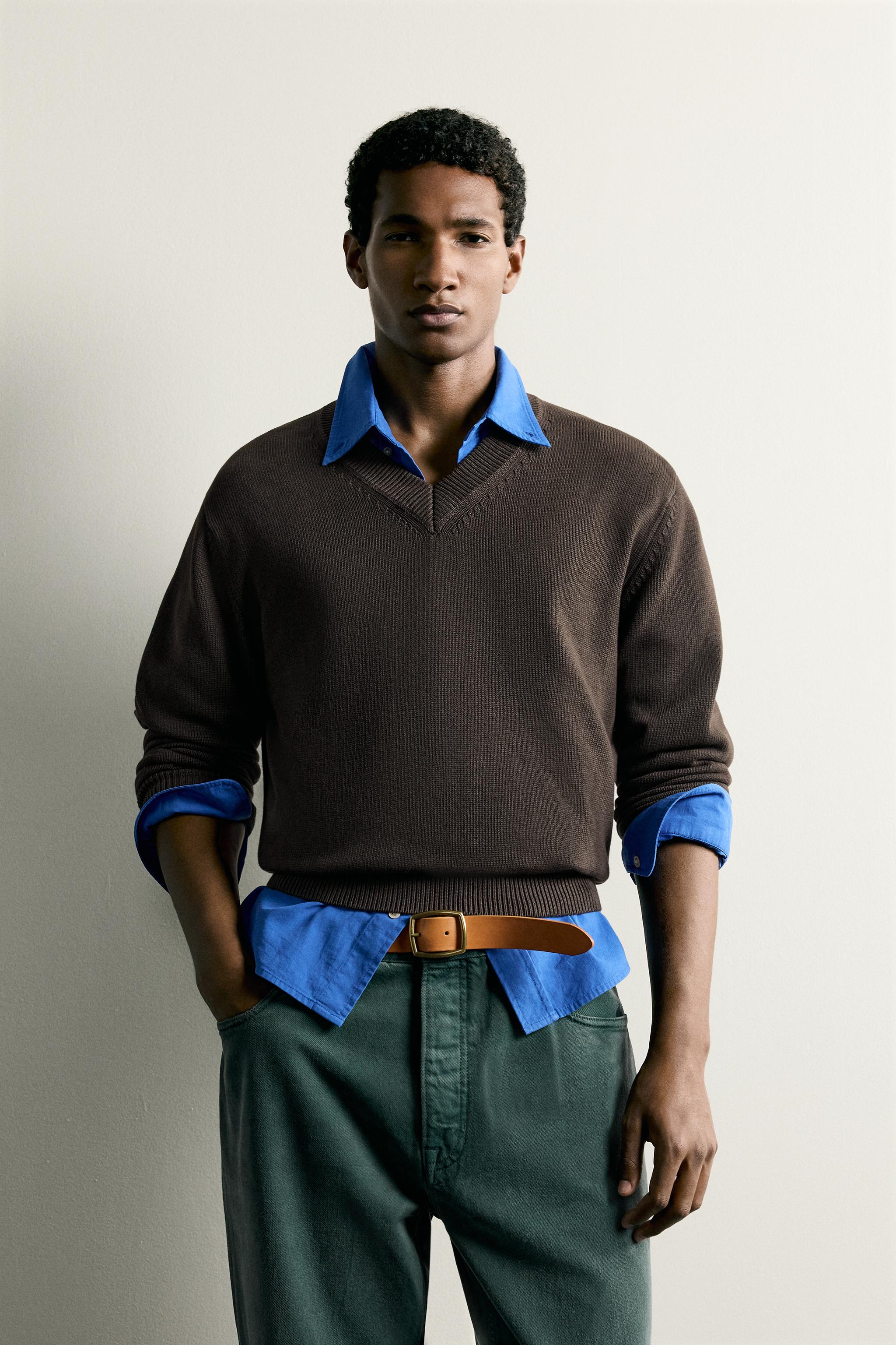 REGULAR FIT V-NECK JUMPER