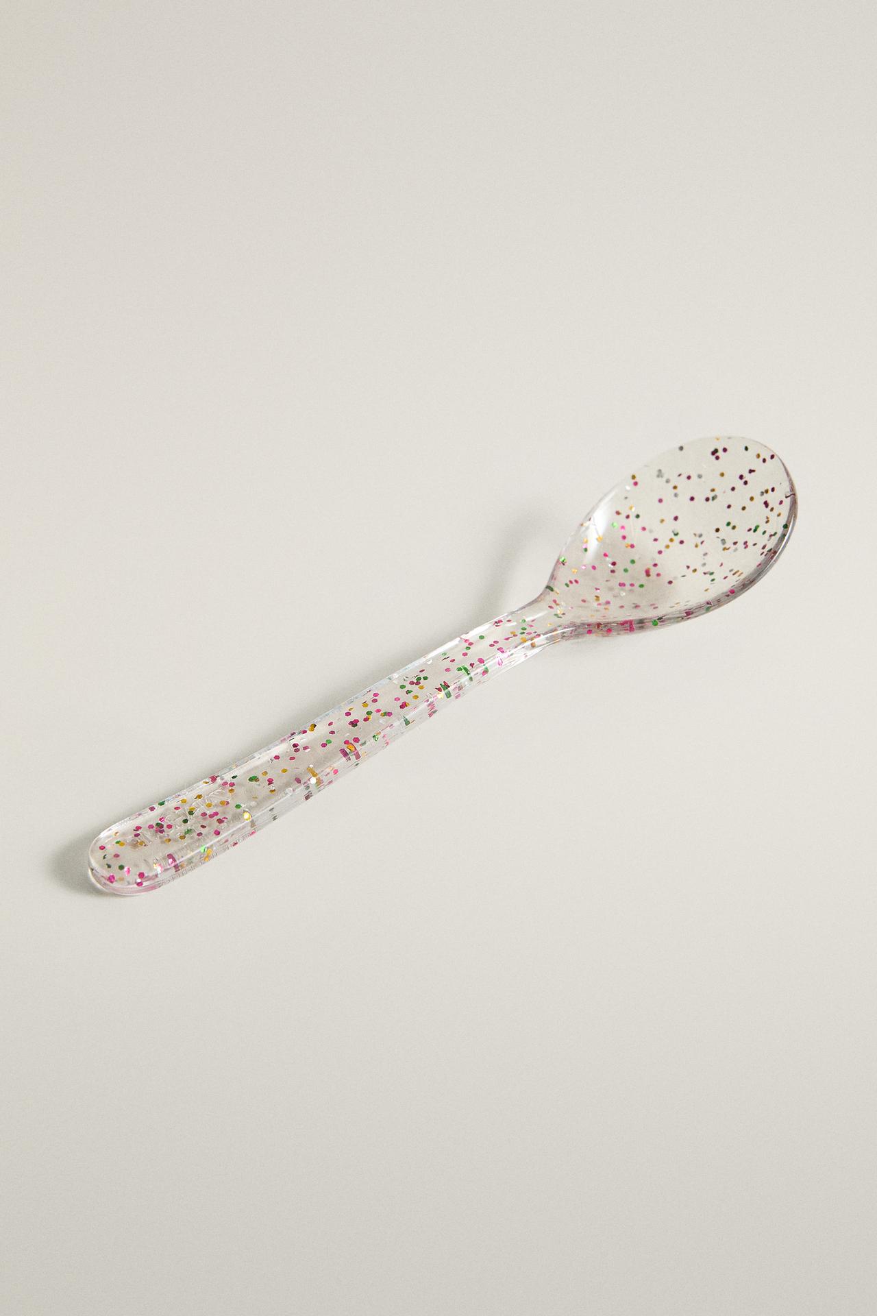 KIDS’ GLITTER TRITAN™ SPOON — Transparent
