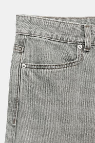 SHORT EN JEAN TAILLE NORMALE ZW COLLECTION - Gris de Zara - Image 6