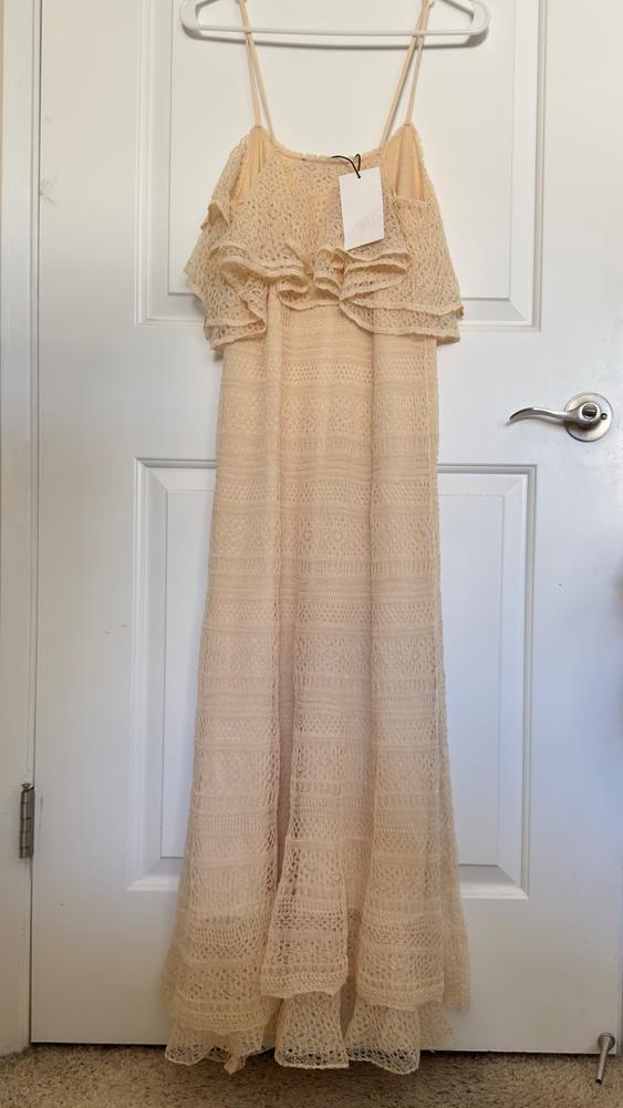 POINTELLE KNIT RUFFLED DRESS - Image 2