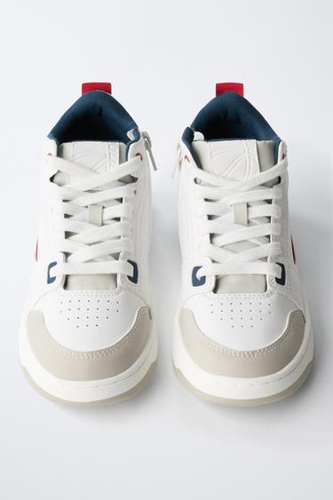 HIGH-TOP SNEAKERS WITH PIECES - Multicoloured by Zara - Image 4