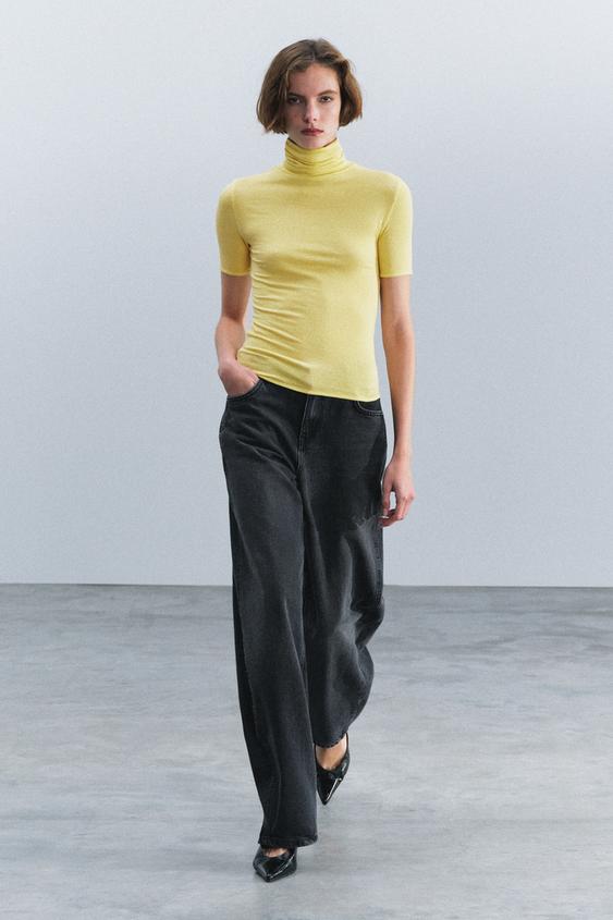 short sleeve T-shirt - Yellow by Zara - Image 0