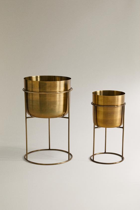 CACHE-POT MÉTAL - Doré de Zara - Image 0