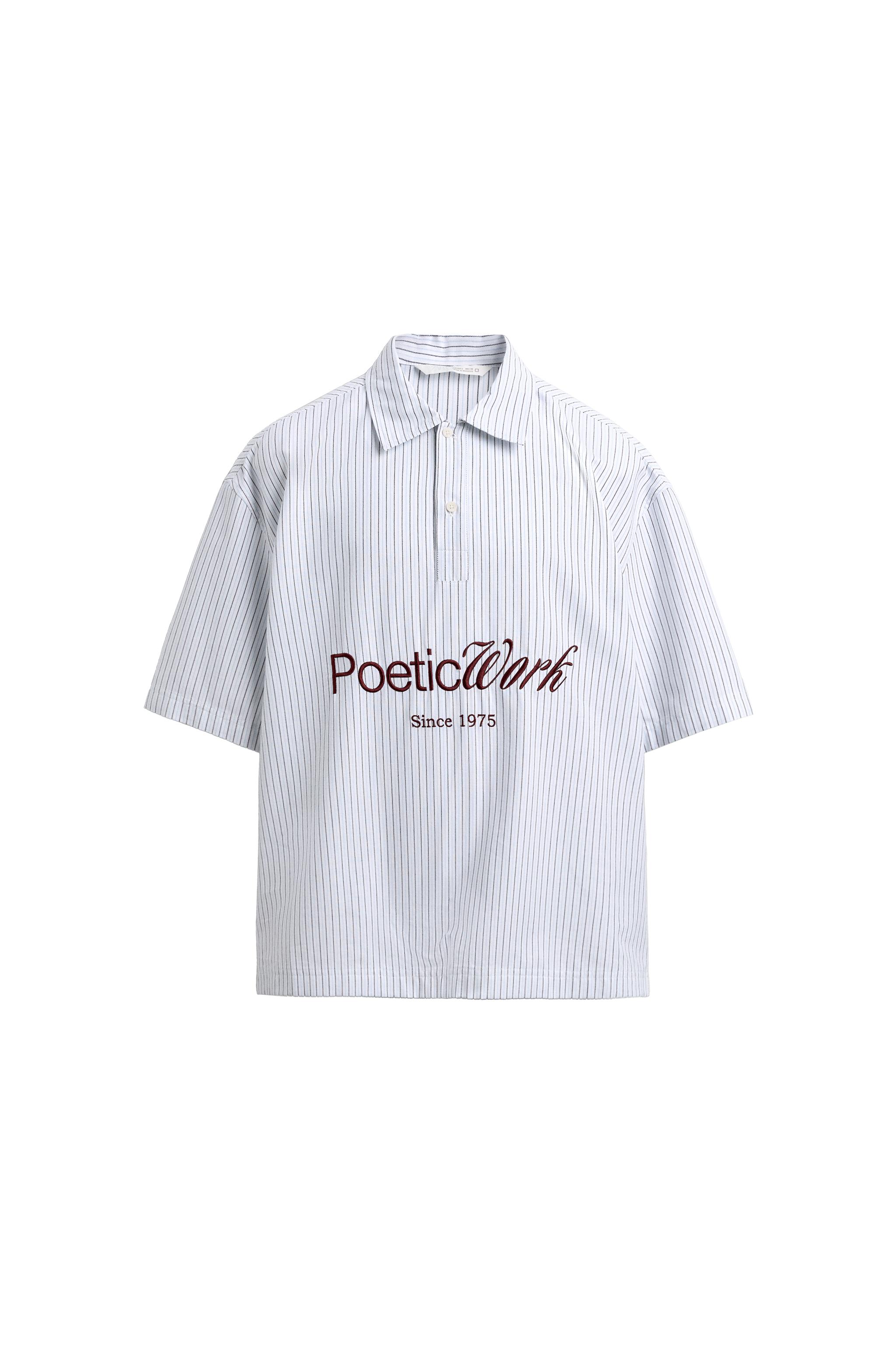 SLOGAN BASKILI BOXY FIT POLO T-SHIRT