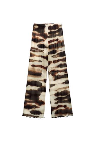 TIE-DYE PRINT TULLE TROUSERS