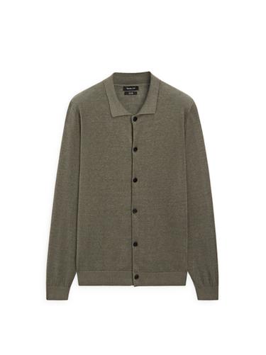 Zara Linen knit cardigan with buttons - Light khaki