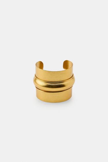 METAL CUFF BRACELET - Golden by Zara - Image 2