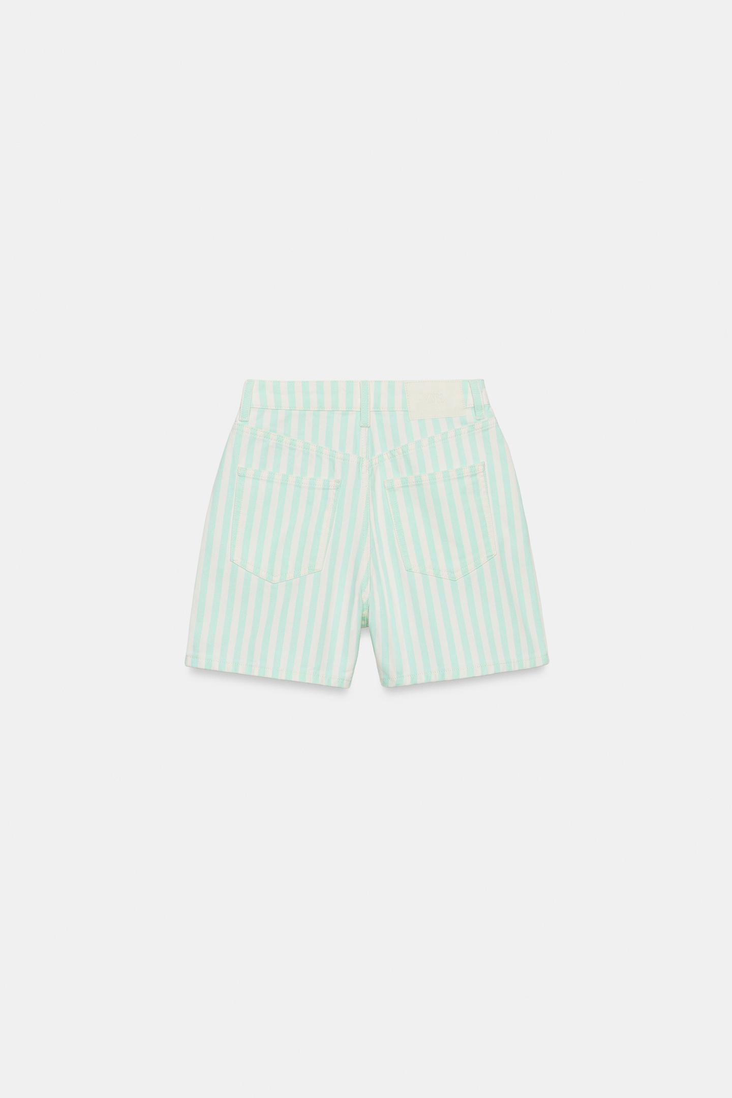 Женские шорты Zara Z1975 Mom Fit, цвет: Полосатый — фото 6