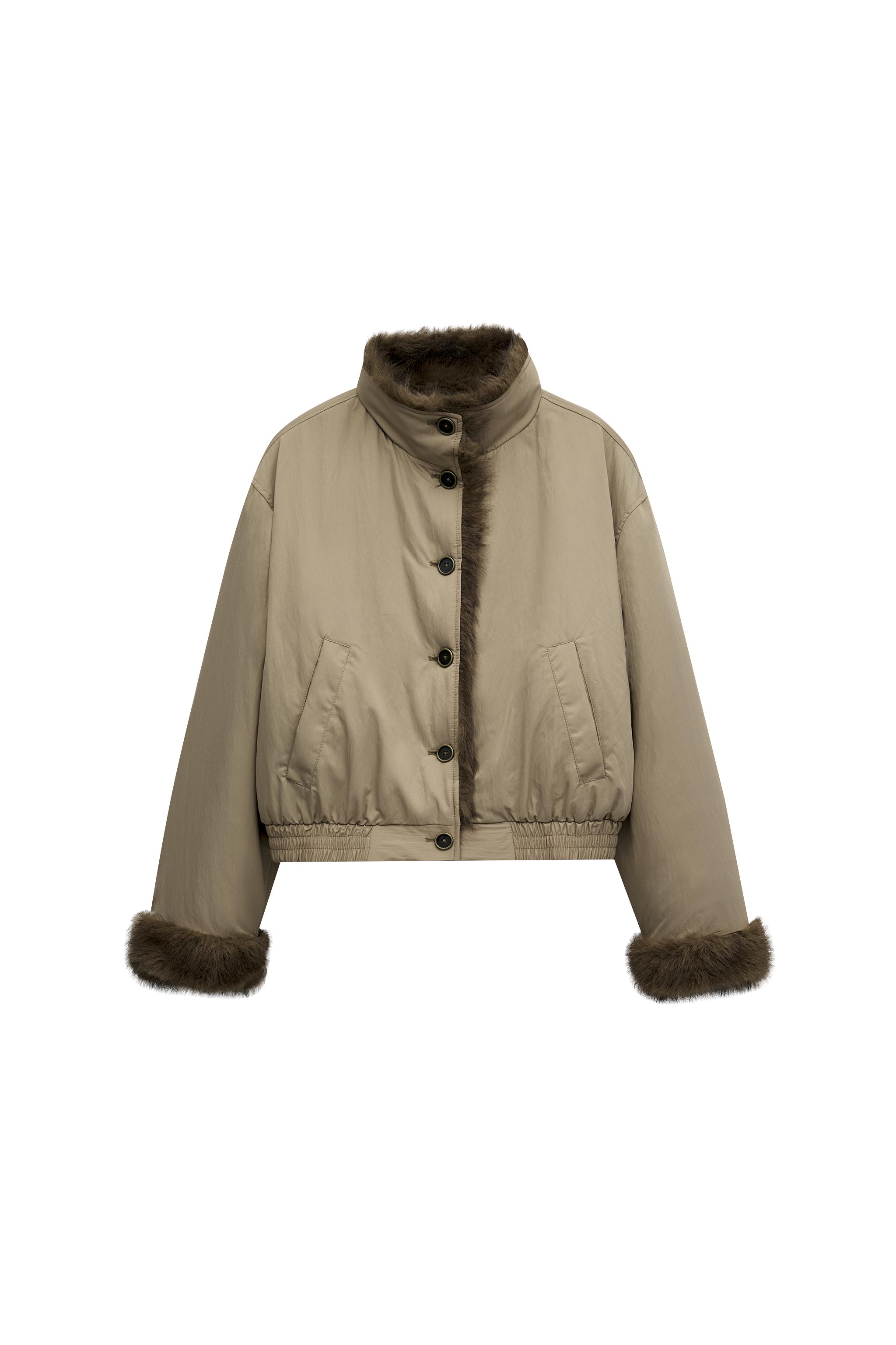 CHAQUETA REVERSIBLE EFECTO PELO