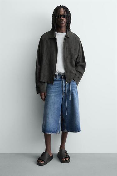 SANDALIA DOBLE TIRA ENGOMADA - Negro de Zara - Imagen 0