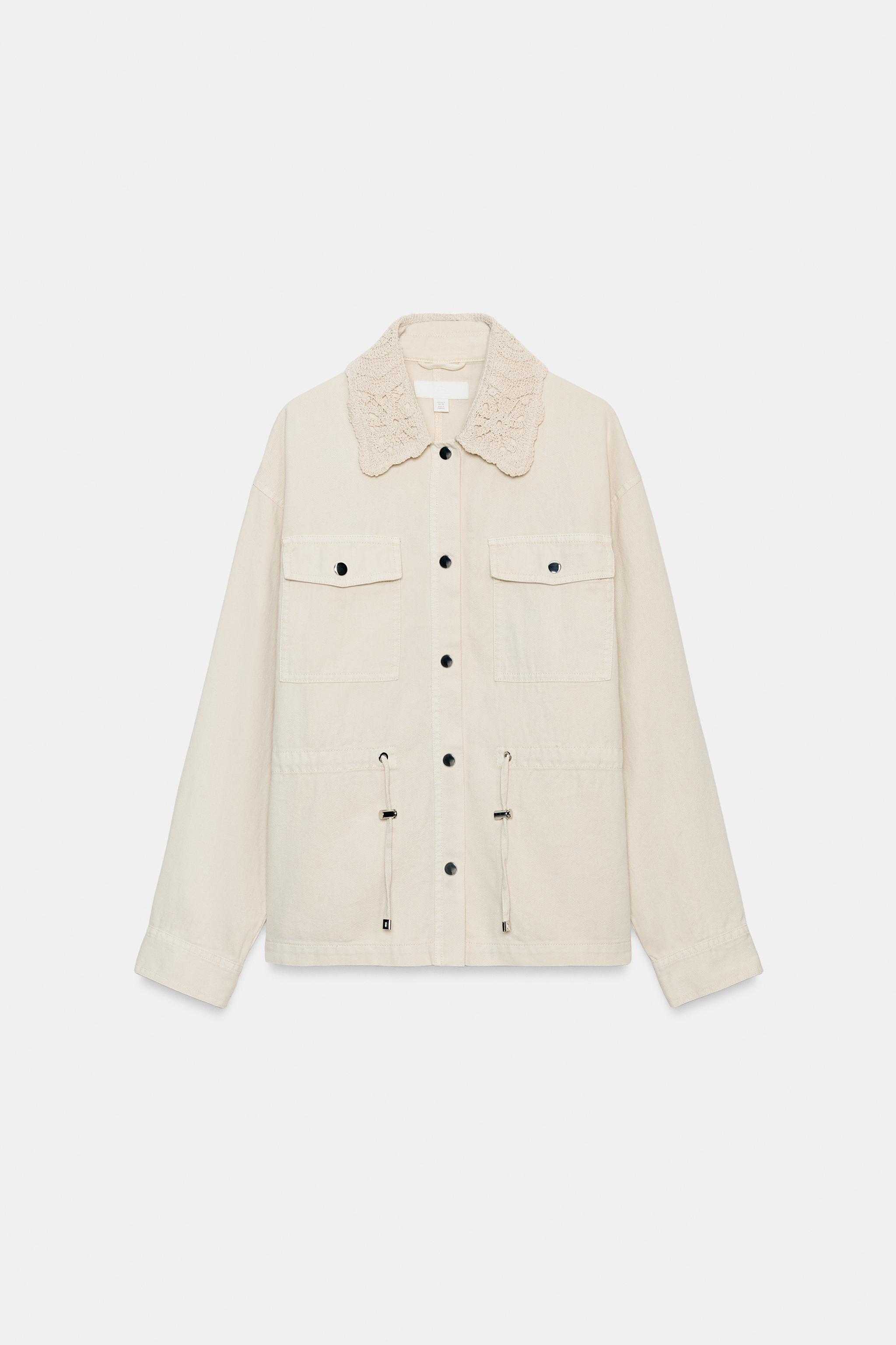 CROCHET LAPEL SAFARI JACKET